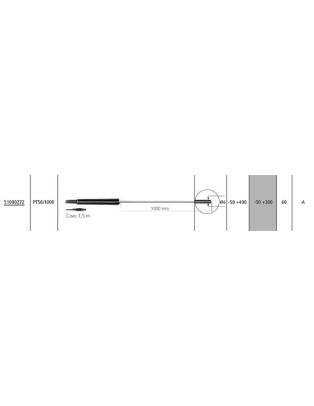 Sonda di temperatura PT100 PT56/1000