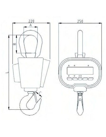 Dimensioni dinamometro DTER