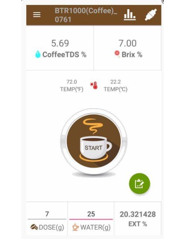 APP per rifrattometro TDS Caffè