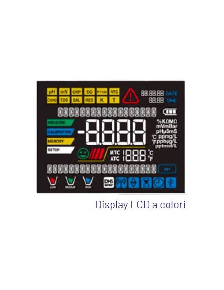 Display LCD a colori pHmetro PH 7 Vio