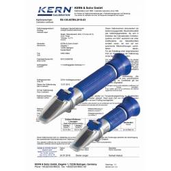 Servizio di taratura ISO per Rifrattometri Kern Optics