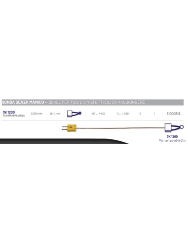 Termocoppia K a filo, senza manico 3K 1200 come è fatta