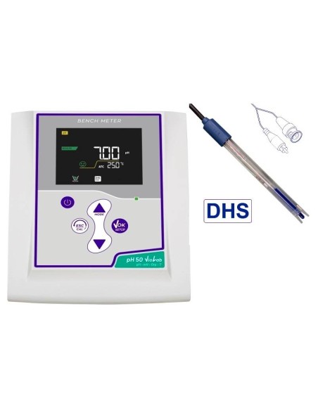Phmetro PH 50 con elettrodo DHS