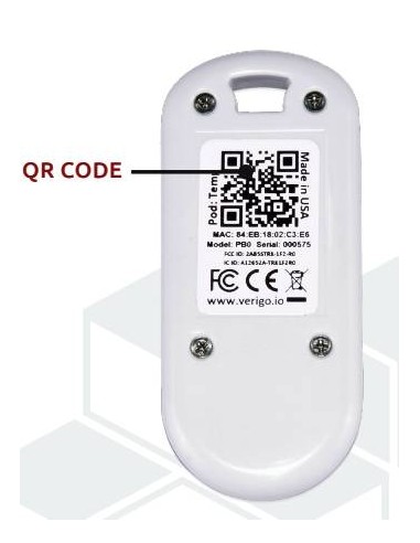 QR Code Data logger POD TEMP Verigo