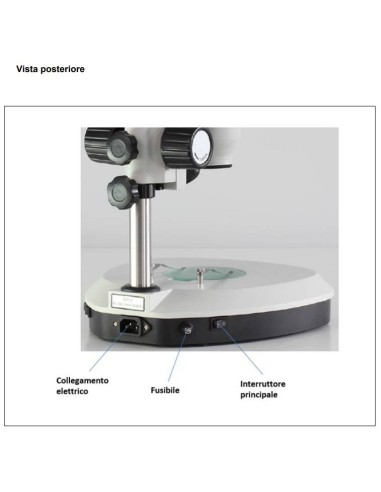 Stereomicroscopio Led KERN OZP-5 vista posteriore