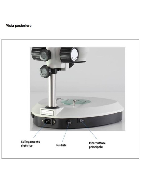 Stereomicroscopio Led KERN OZP-5 vista posteriore