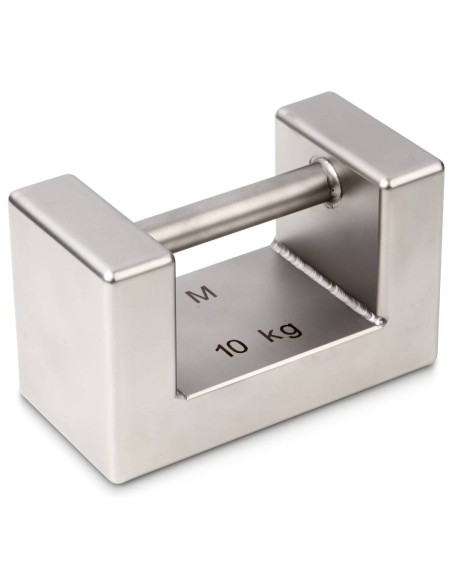 Massa certificata M1 con maniglia 10 kg acciaio inox