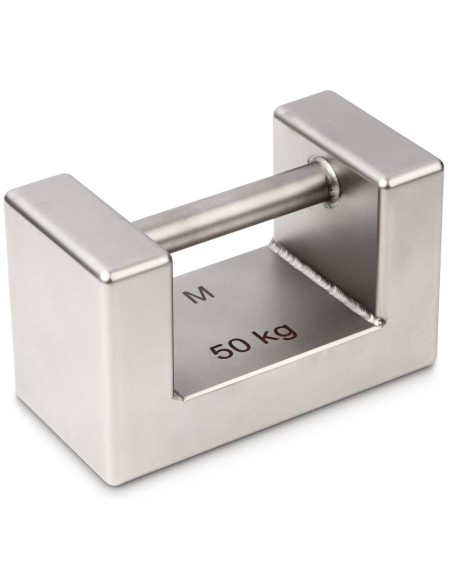 Peso industriale classe M1 con maniglia 50 kg acciaio inox