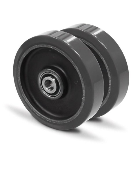 Coppia di ruote guida antistatiche per timone.