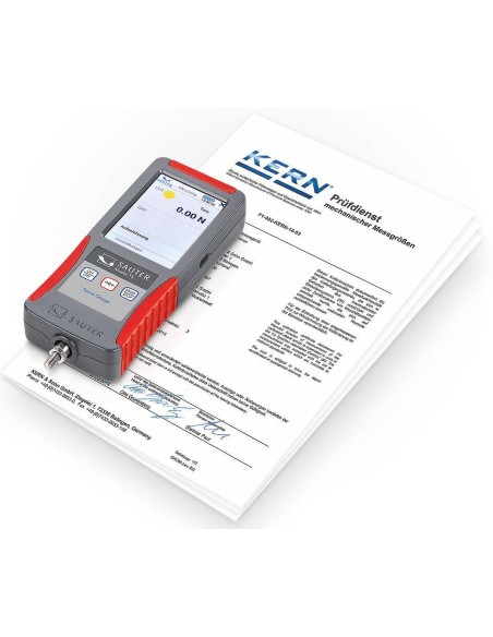 Certificato di taratura ISO per TRAZIONE  su dinamometri fino a 500 newton