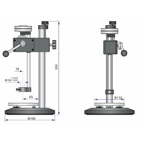 Dimensioni Banco di prova Sauter TI-HED