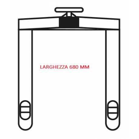 Larghezza forche maggiorata da 680 mm