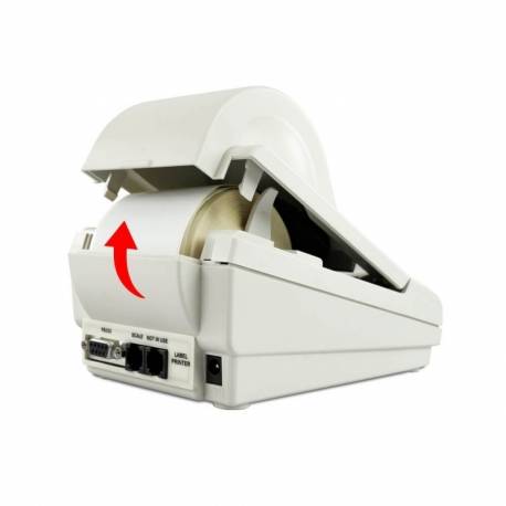 Apertura rotolo etichettatrice bilancia WCP