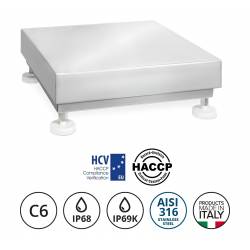 Piattaforma da banco igienica HYGIENX in acciaio inox AISI 316