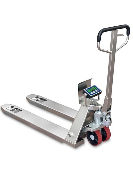 Transpallet con bilancia TPKS in acciaio nichelato 2000 kg