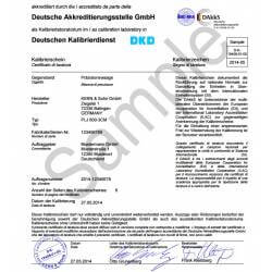 Certificato di taratura DAKKS / Accredia per bilance