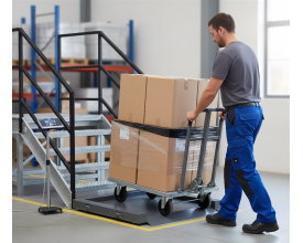 Bilancia con doppie rampe per pesare con carrelli con ruote