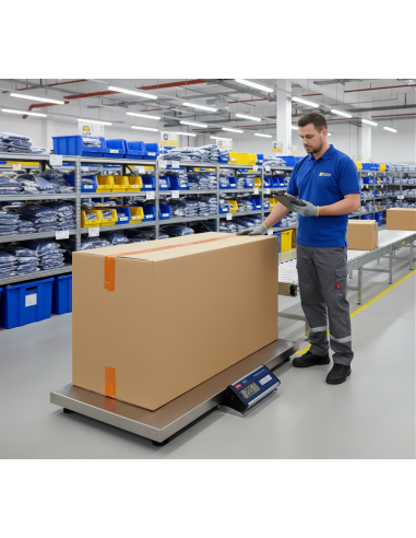 WUNDER VT2, bilancia a piattaforma fino a 300 kg. Struttura robusta, piano ultrapiatto 900x500 mm