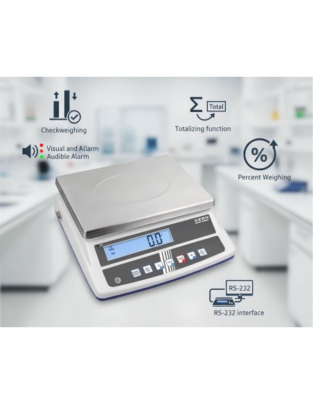 Bilancia elettronica controllo peso Kern FCD con le funzioni speciali di serie