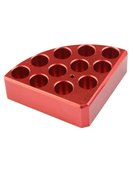 Blocco porta provette ROSSO 11 posti provette 4ml Ø 15,2 mm